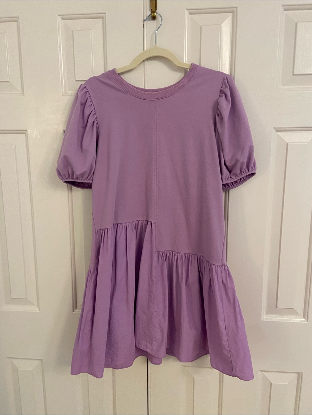 Women’s English factory Puff Sleeve Tiered Dress - Lavender